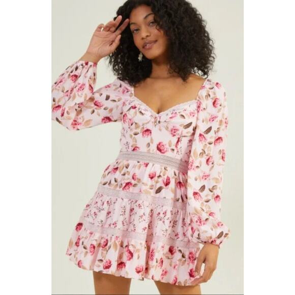 Altar'd State Dresses & Skirts - Altar’d State Kate Floral Mini Dress size XL bustier corset bodice cottagecore